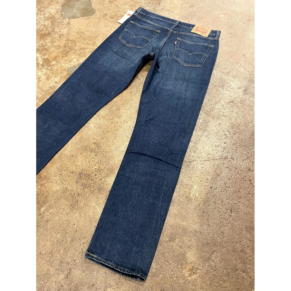 Levi's 511 Straight Leg Jeans Mens 34x32 Blue Denim Dark Wash Cotton Stretch - Picture 11 of 16
